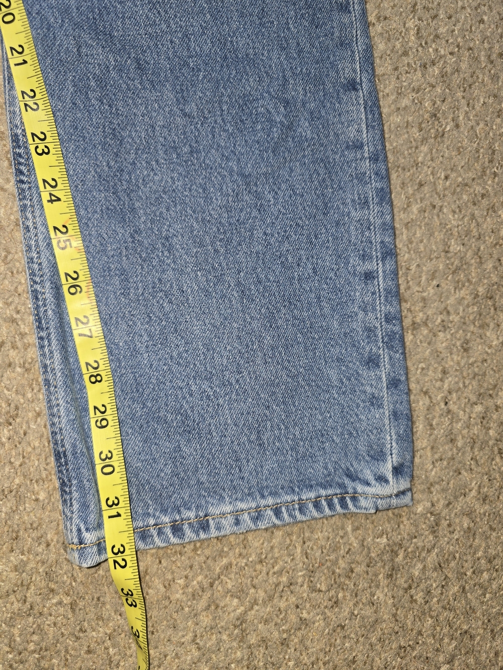 H&M 90's Light Blue Distressed Women's Straight-Leg Jeans Size 12 - Picture 4 of 7